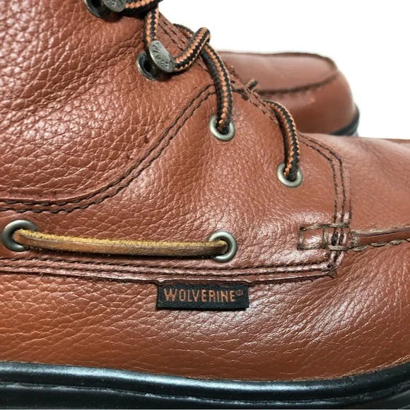 Wolverine Leather Work Steel-Toed BOOTS Size 14-M Excellent Condition - Like New - Picture 6 of 10